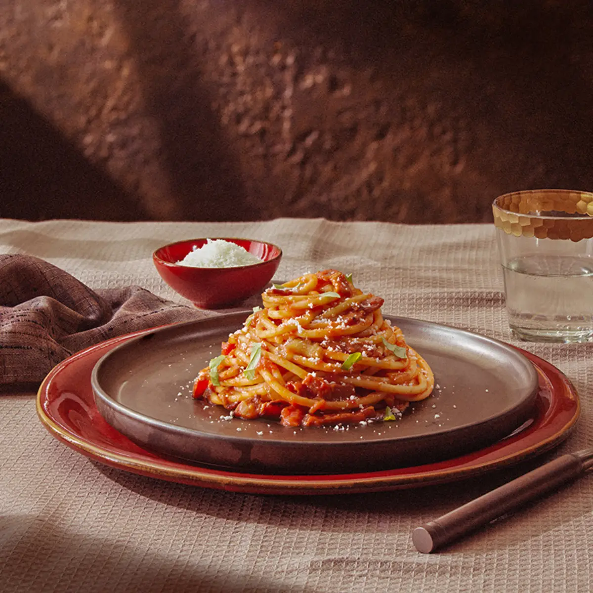 Barilla® Al Bronzo® Bucatini Pasta with Smoky Amatriciana Sauce Recipe