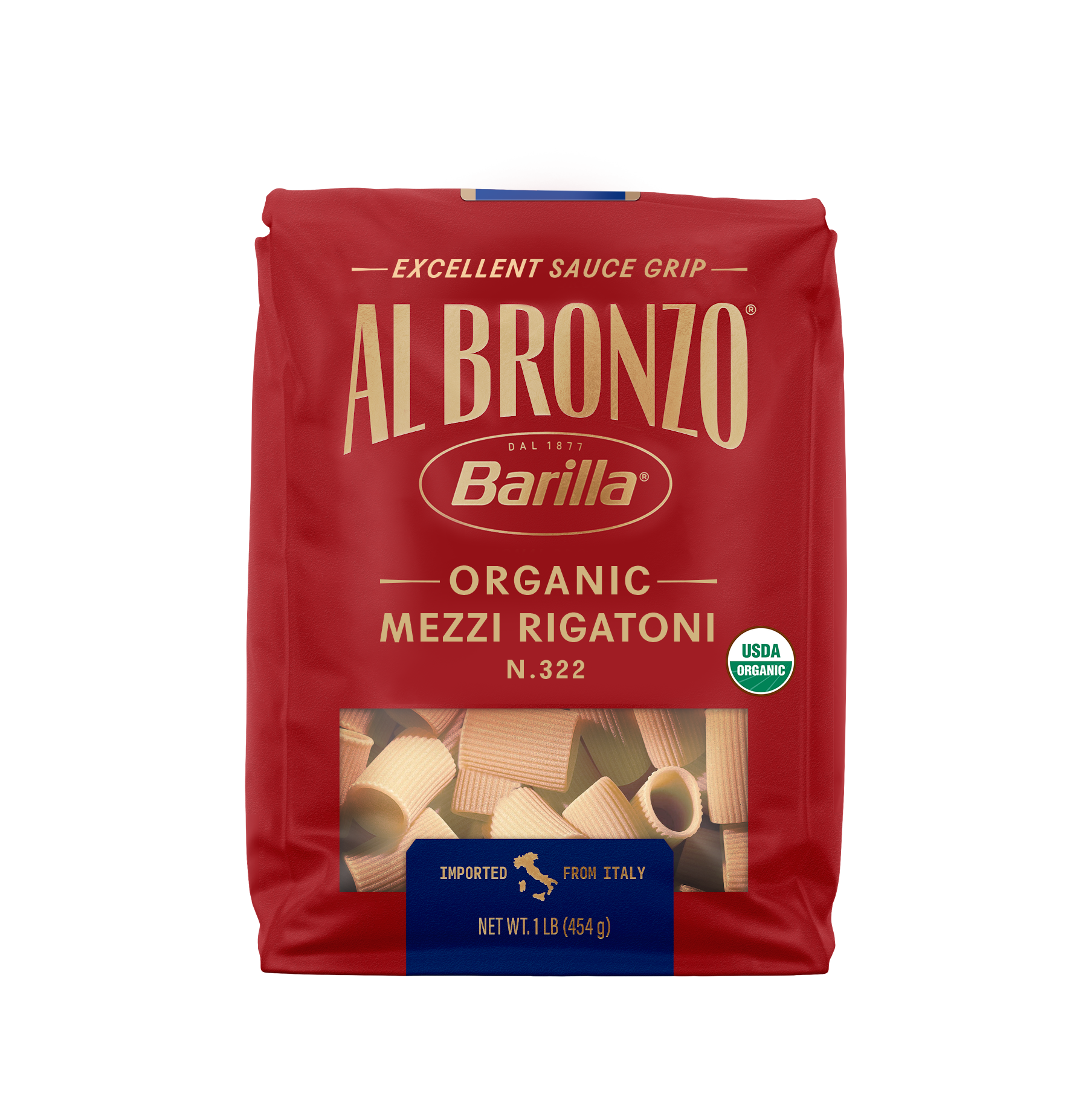 Barilla® Al Bronzo® Organic Mezzi Rigatoni Pasta