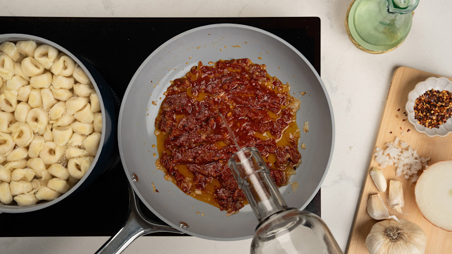 Barilla® Tortellini with Spicy Vodka Sauce Recipe Step 3