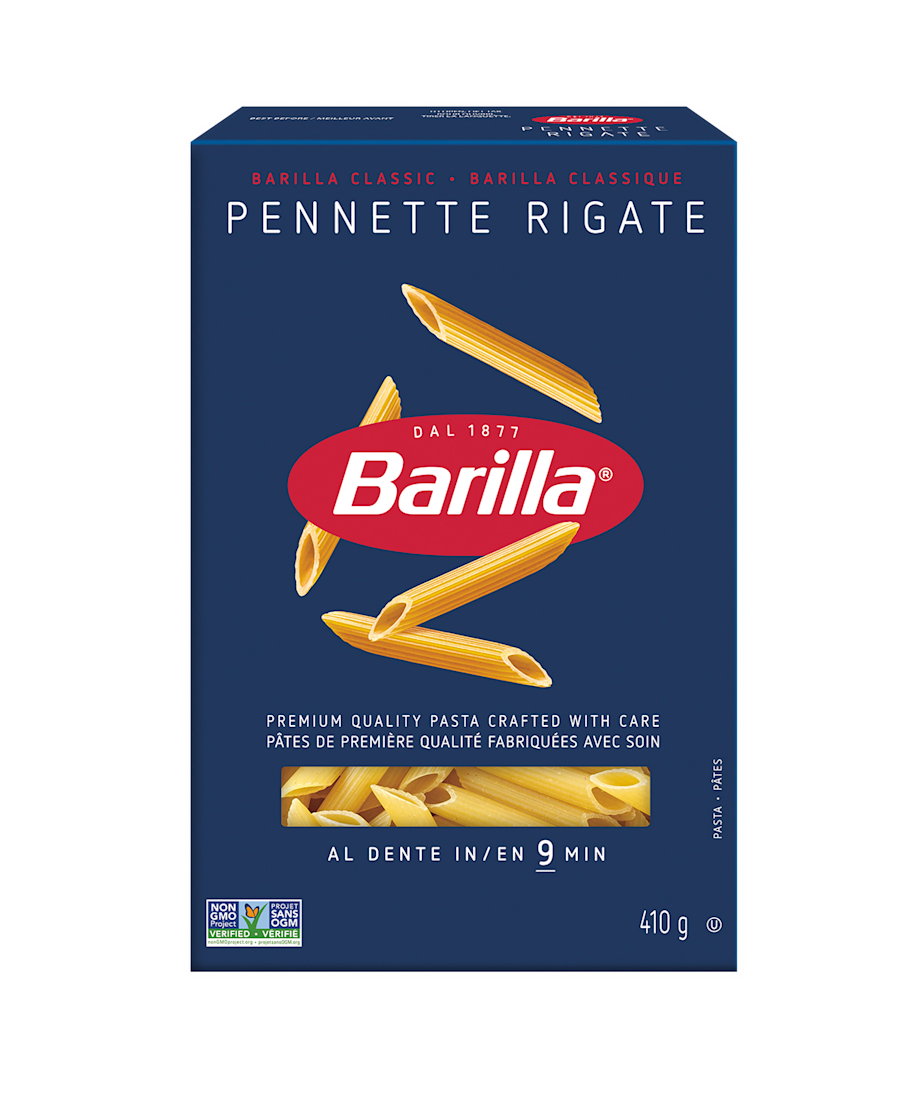 Barilla Pennette Rigate Pasta - Packshot - en-ca