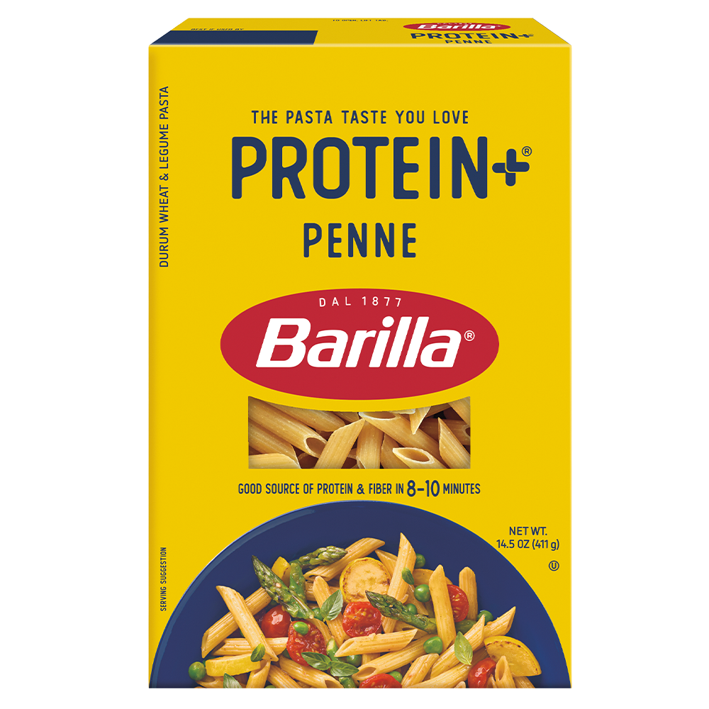 Barilla® Protein+® Penne 2025 Product Packaging
