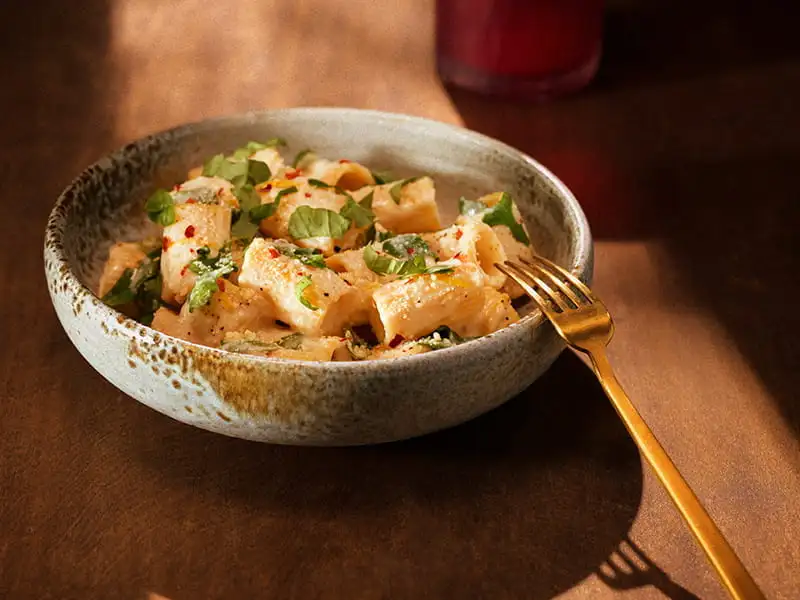 Al Bronzo® Mezzi Rigatoni Pasta with Lemon and Arugula Recipe