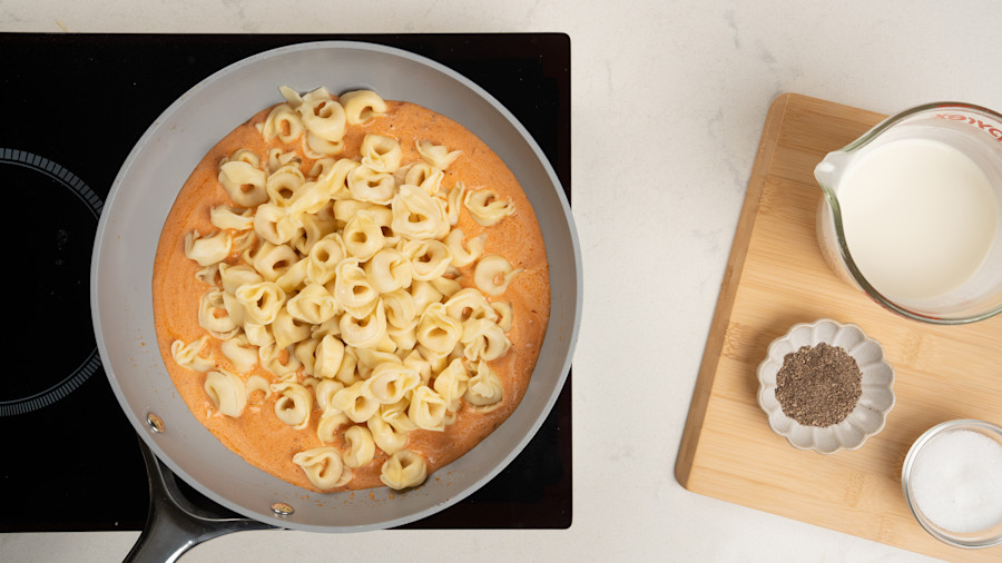 Barilla® Tortellini with Spicy Vodka Sauce Recipe Step 4