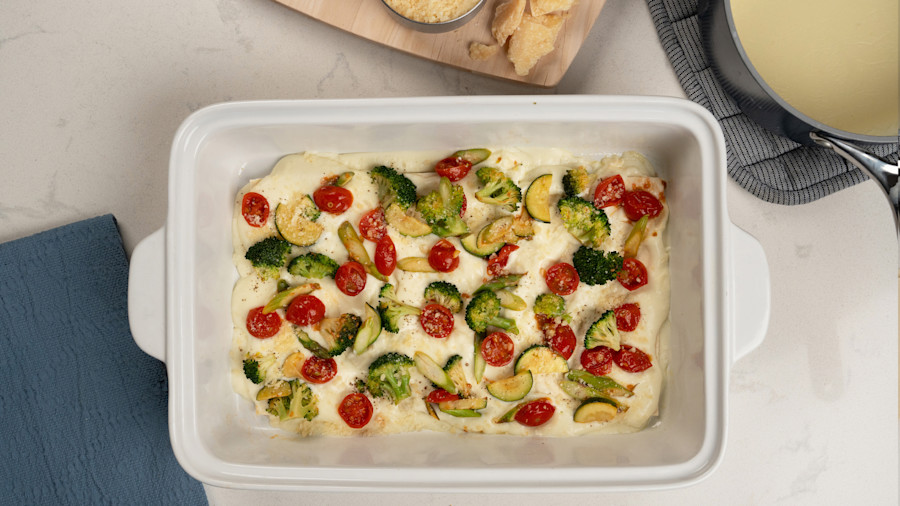 Barilla® Oven-Ready Lasagne with Fresh Vegetables Recipe Step 4
