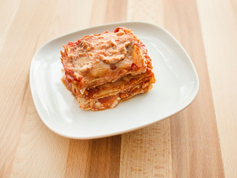 Pâtes lasagne Barilla avec sauce aux champignons
