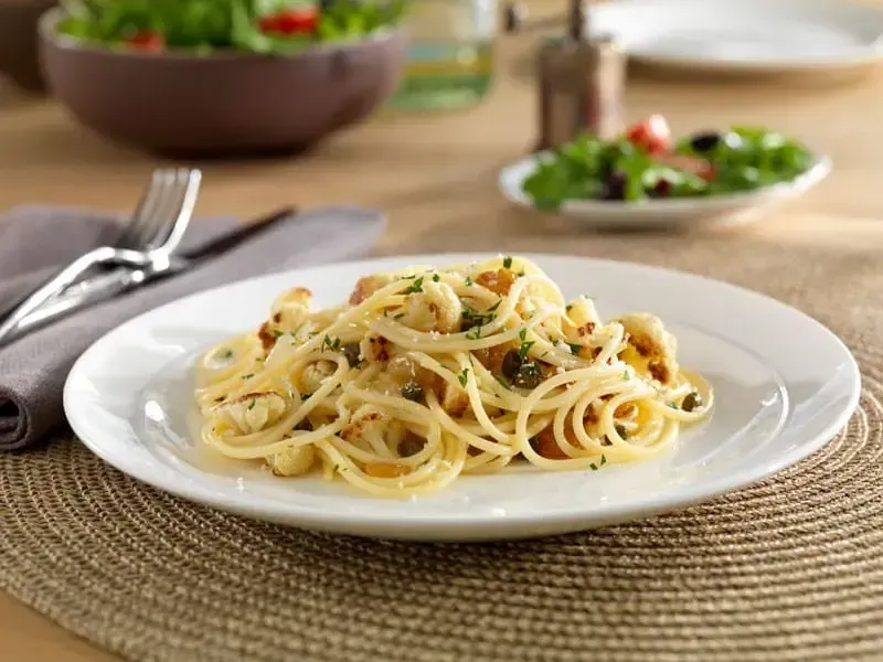 Gluten Free Spaghetti with Cauliflower, Capers and Raisins | Barilla