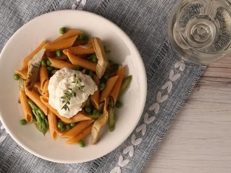 Chickpea Pasta Primavera Recipe with Ricotta Cheese | Barilla