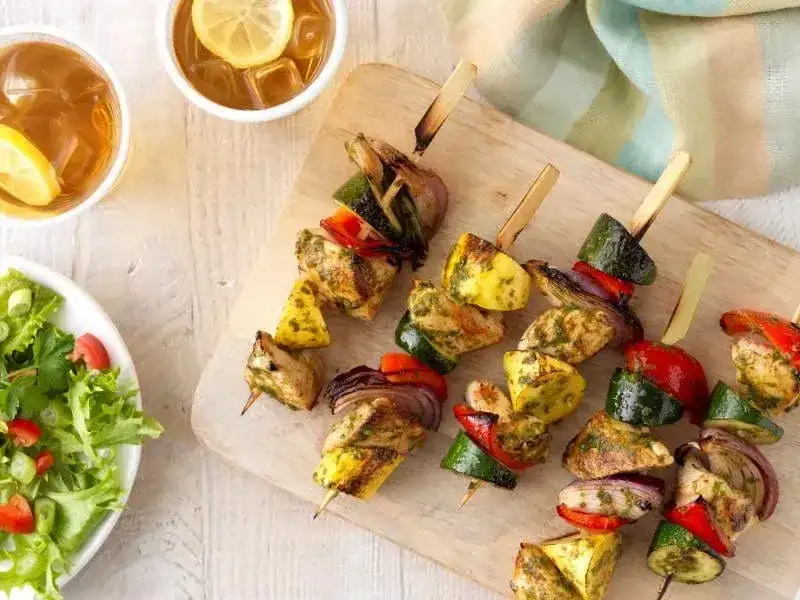 Grilled Chicken Kebob with Barilla® Rustic Basil Pesto