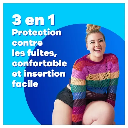 3 en 1 protection contre les fuites, confortable et insertion facile