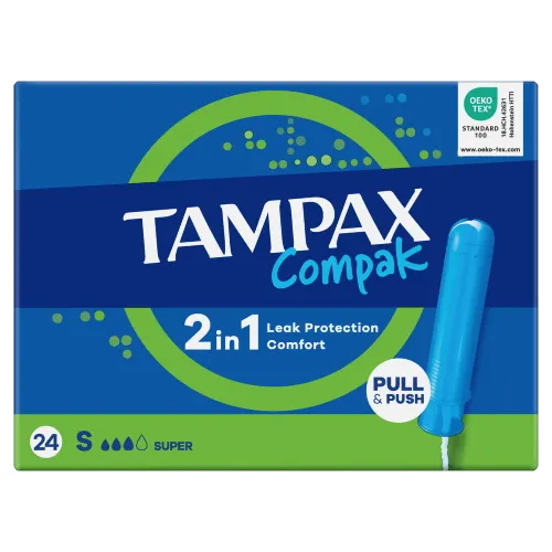 Tampons avec applicateur Tampax Compak Super 24ct