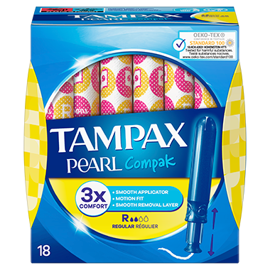 Tampons avec applicateur Tampax Pearl Compak Régulier