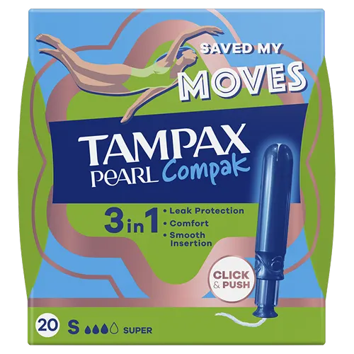 Tampons avec applicateur Tampax Pearl Compak Super 20ct