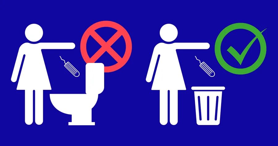 Comment jeter les tampons usagés ?