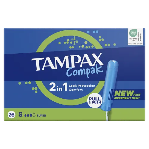 Tampons avec applicateur Tampax Compak Super 26ct
