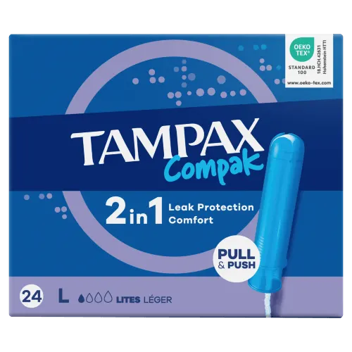 Tampons avec applicateur Tampax Compak Léger 24ct