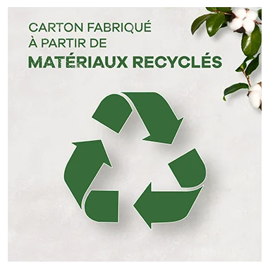 Carton fabrique a partir de materiaux recycles