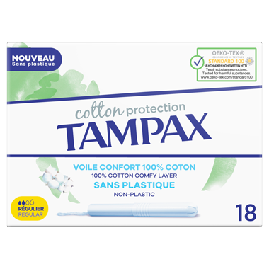 Tampax Cotton Protection Régulier 18 ct