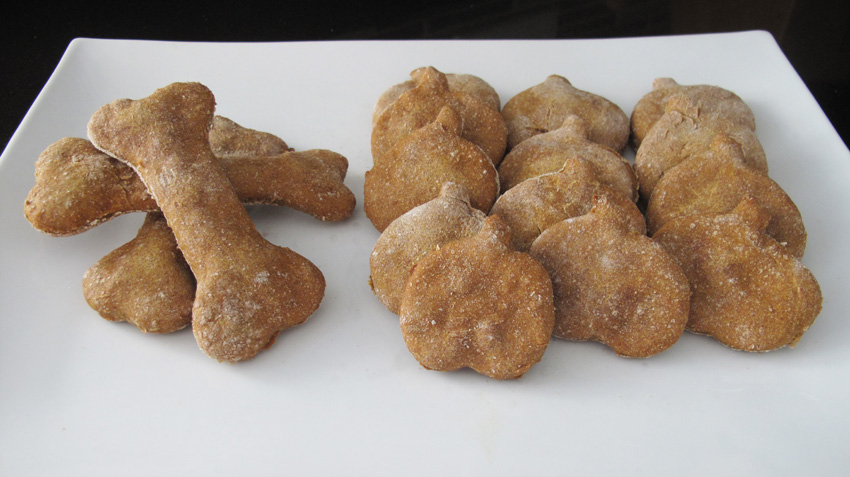 Peanut Butter Pumpkin Dog Cookies