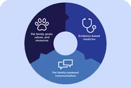 A spectrum of care approach combines evidence-based medicine with pet family goals and resources (e.g., emotional, physical, and financial) then communicates a range of options to pet families without judgment.