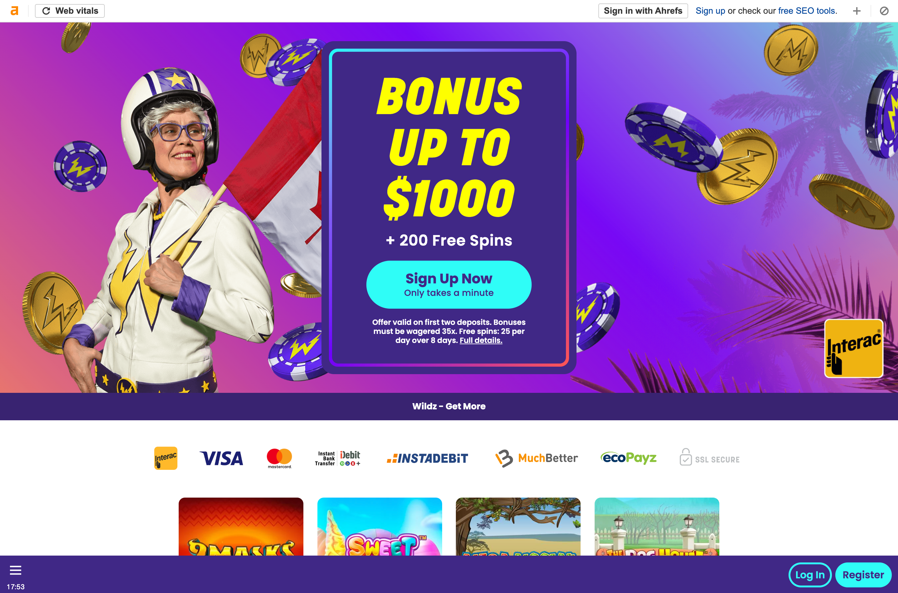 Wildz Casino bonus