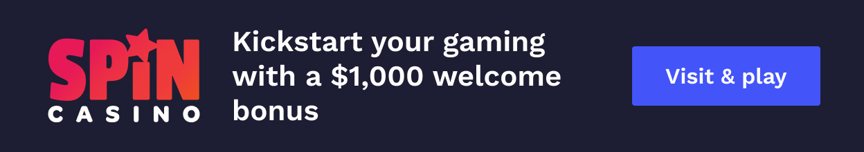 Kickstart your gaming with a $1,000 bonus at Spin Casino