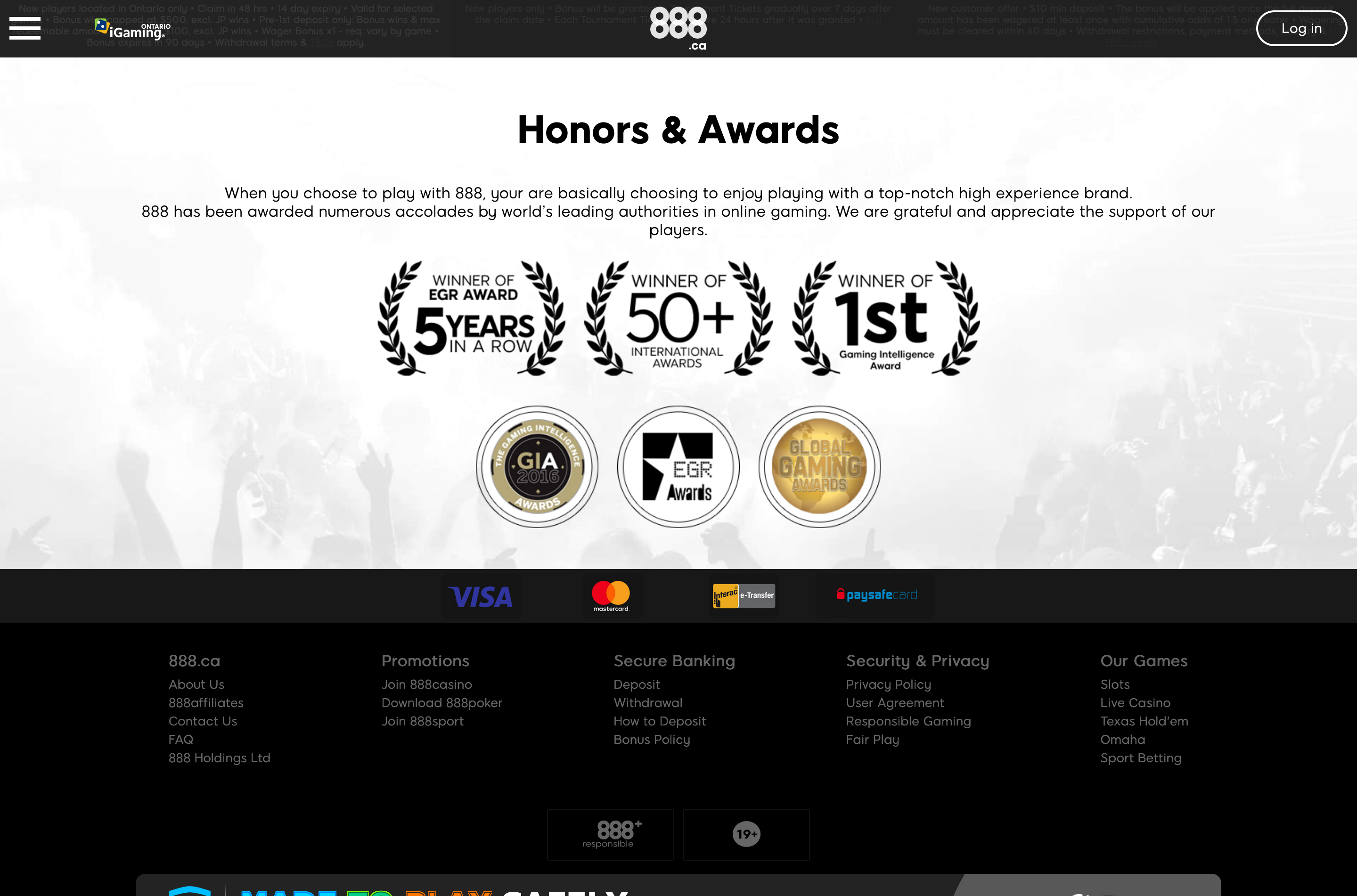 888 Ontario awards