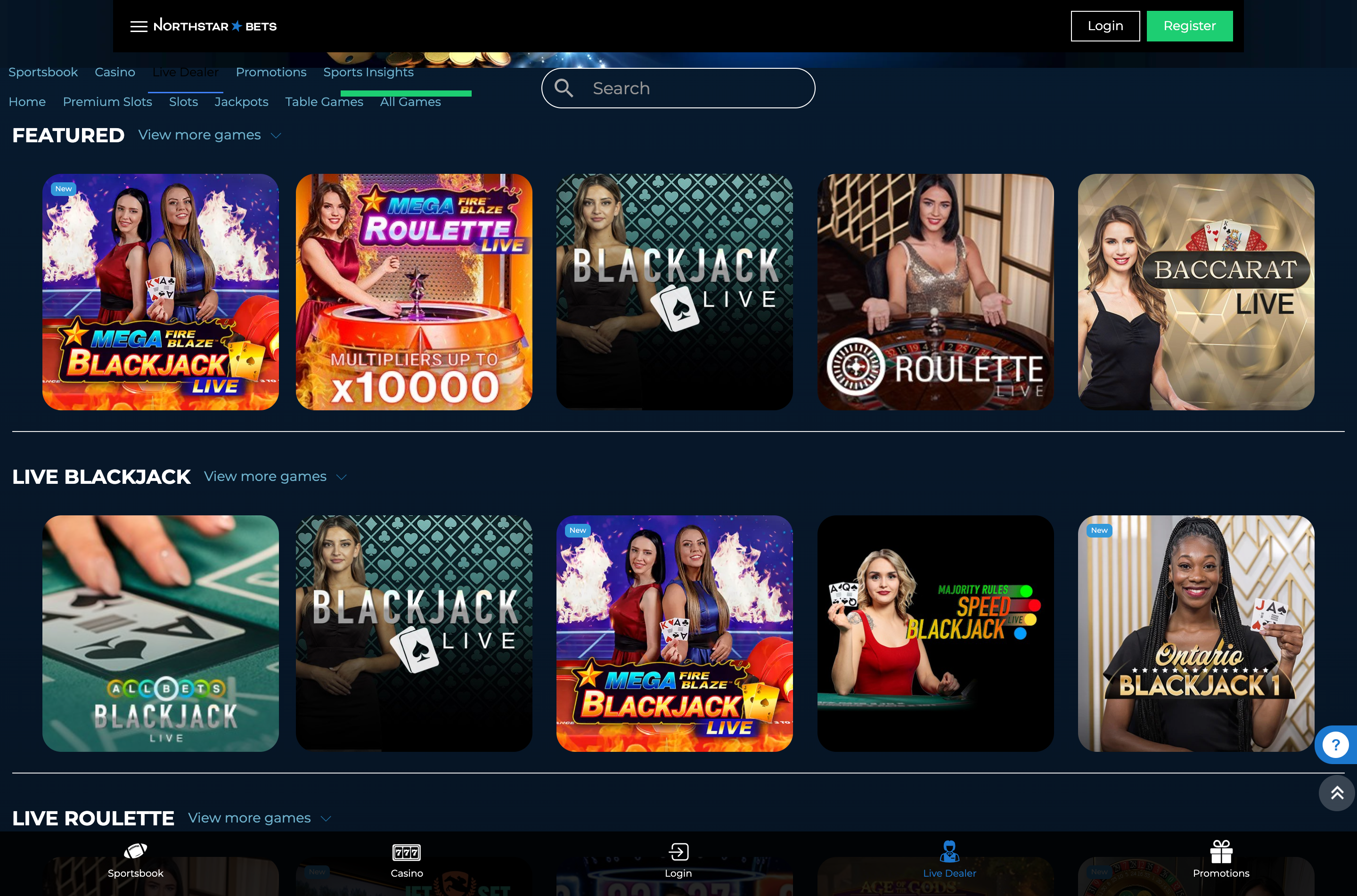 NorthStar Bets Ontario live casino