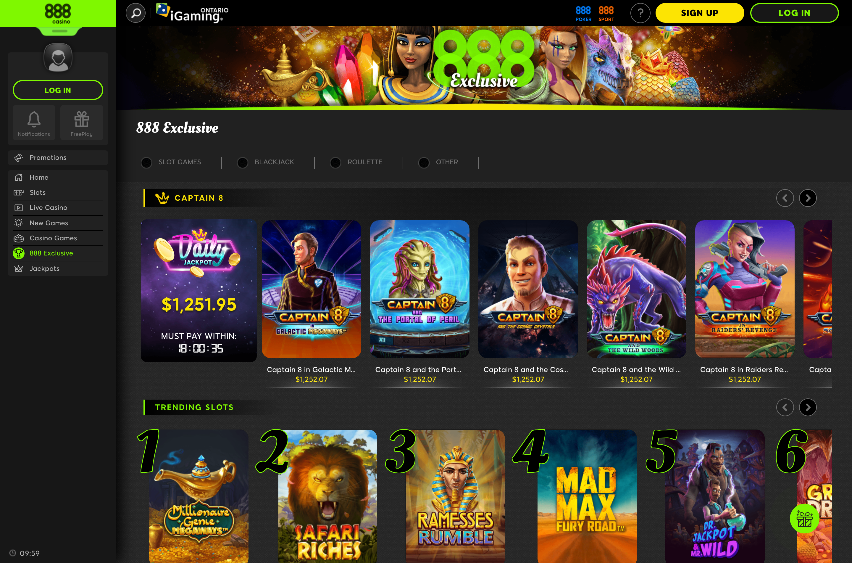 888 exclusive casino games