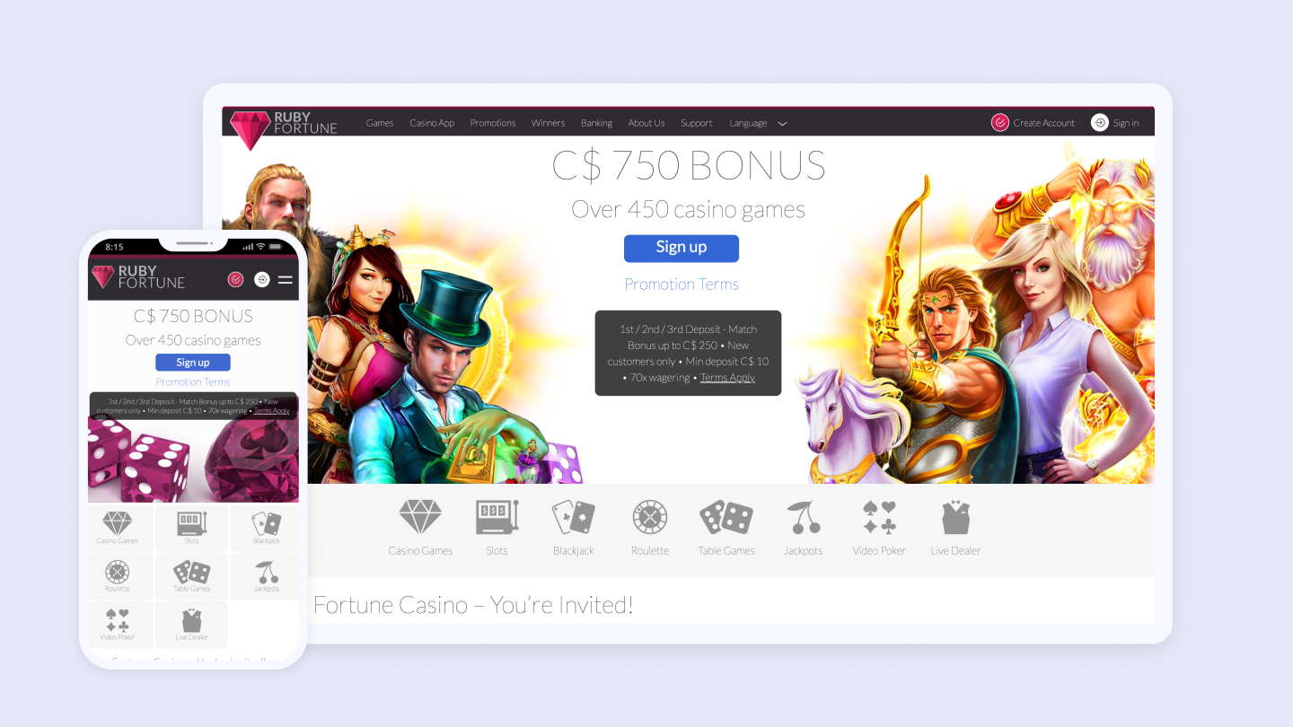 Ruby Fortune Best Pay by Phone Casinos in Canada