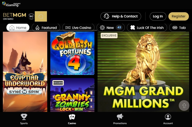 BetMGM Casino Ontario Top Slots