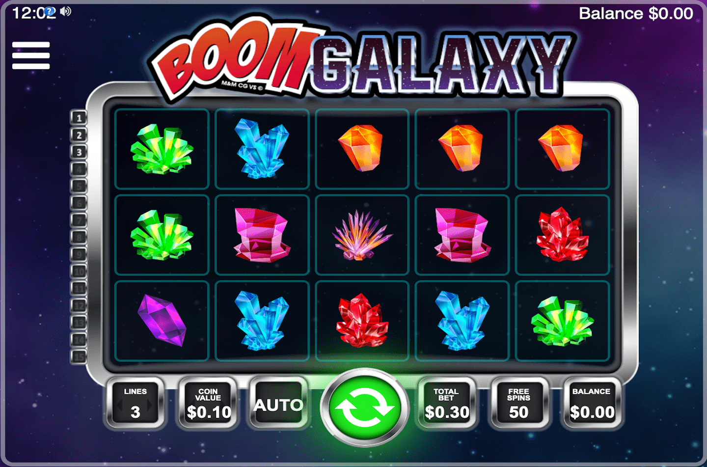 Boom Galaxy slot - Microgaming/JackpotCity