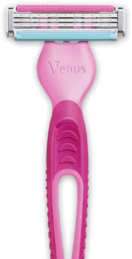 Gillette Venus Simply 3 Colors Engångsrakhyvel: 3 blad, Lubrastrip för ett bättre glid och Ergonomiskt handtag