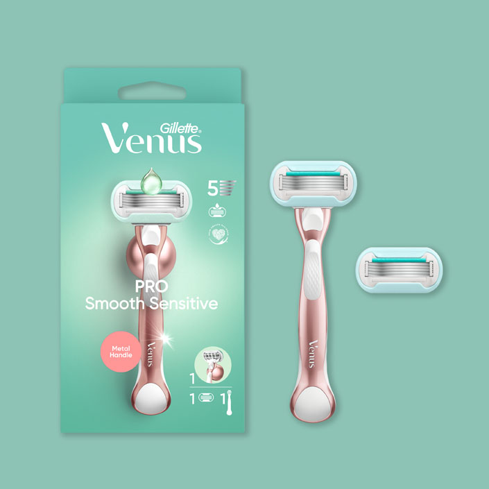 Venus PRO Smooth Sensitive Rakhyvel - Inkluderar 1 refill