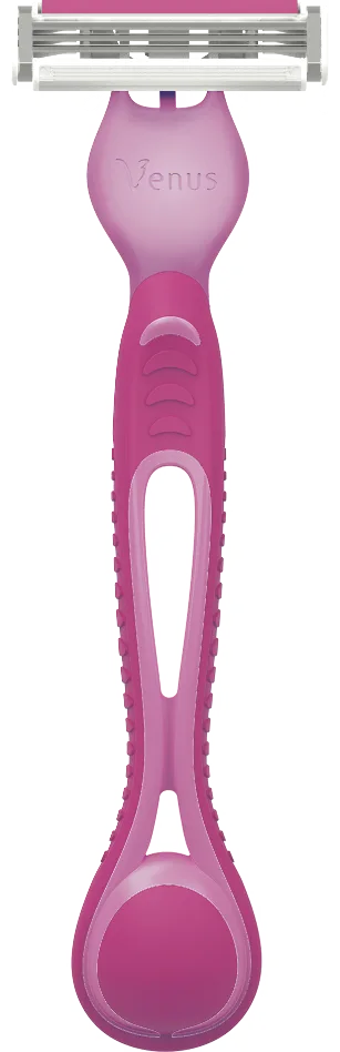 Gillette Venus Comfort Colours engångsrakhyvlar för kvinnor med flerfärgade handtag, 3 blad och rörligt huvud för nära rakning
