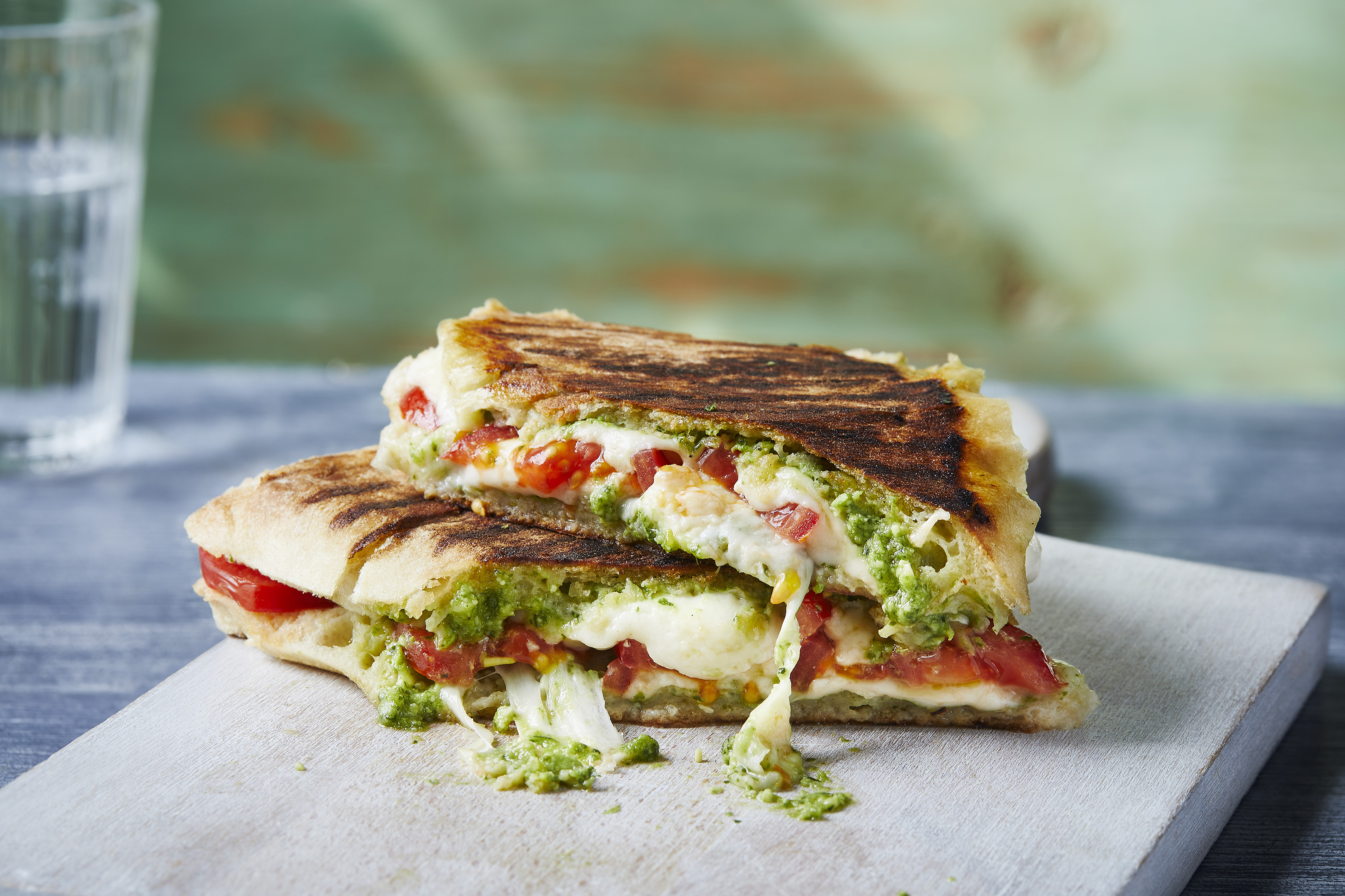 Tomato, Pesto and Mozzarella Panini