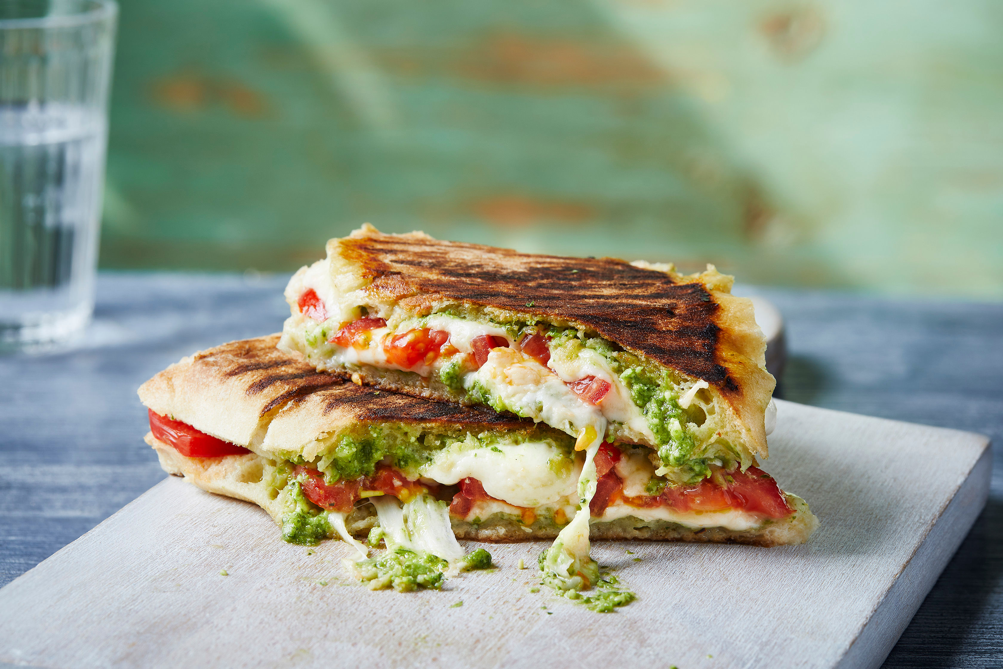 Tomato, Pesto and Mozzarella Panini