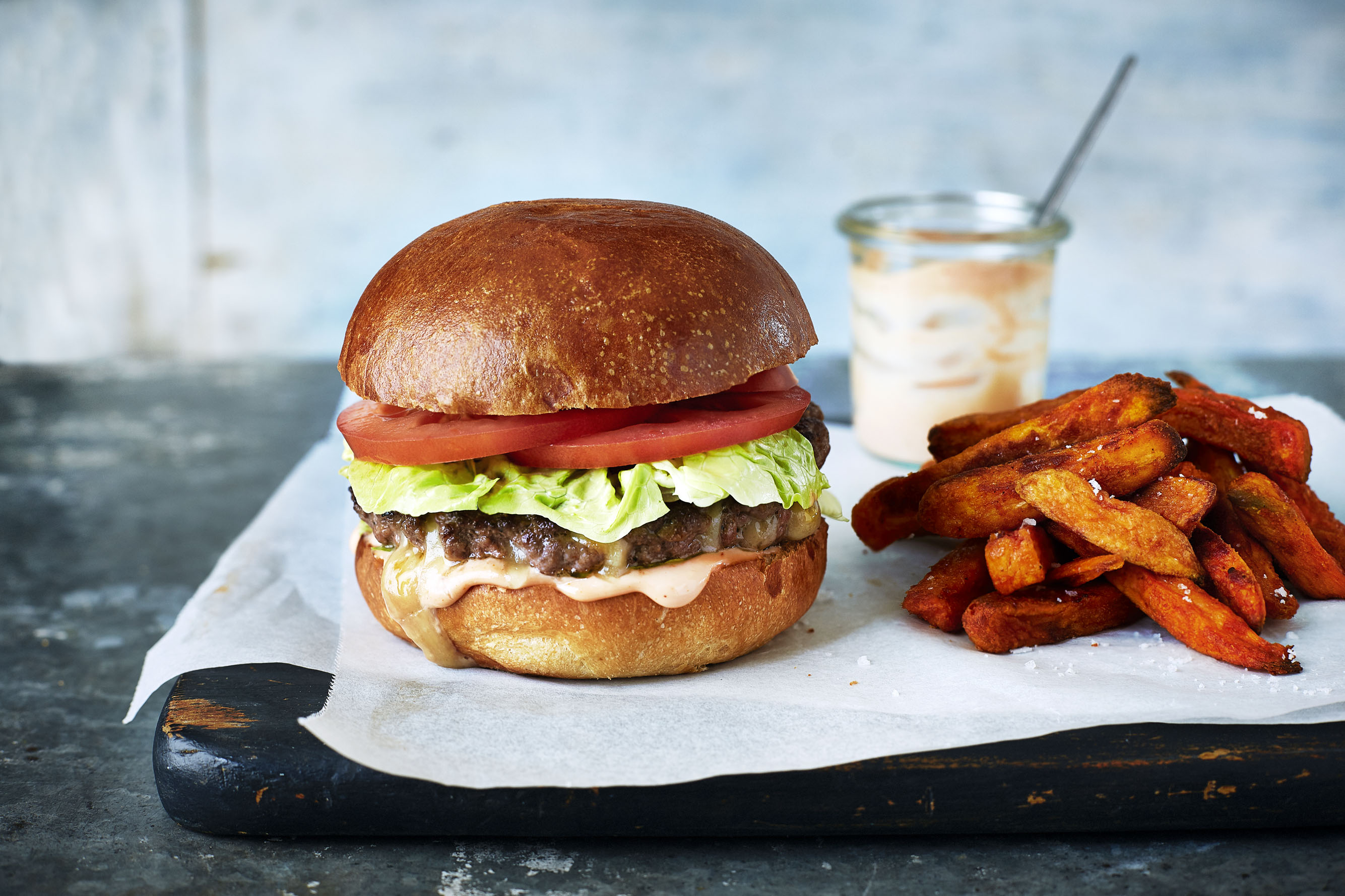Cheese-Stuffed Burger