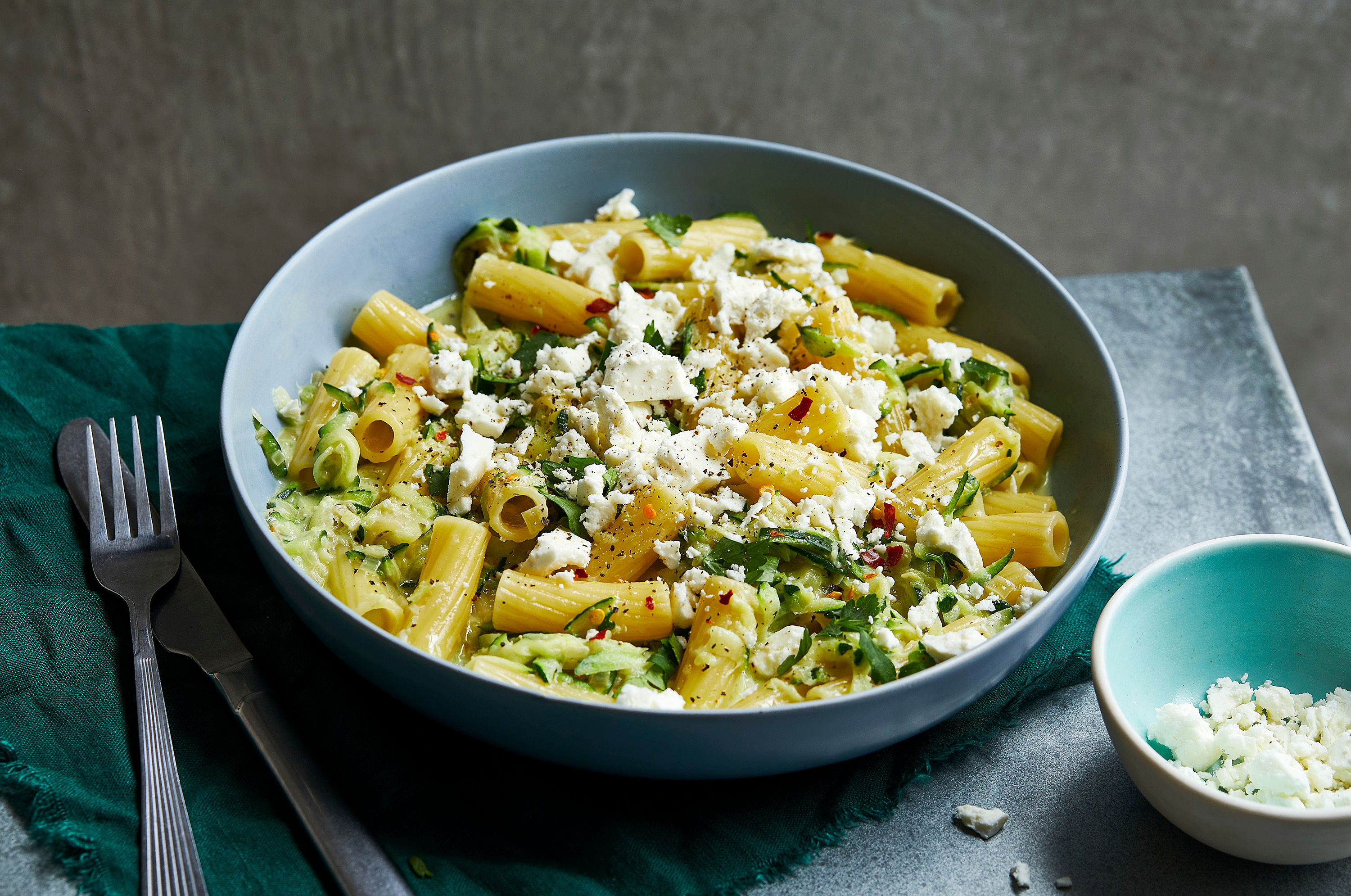 Feta and Courgette Pasta