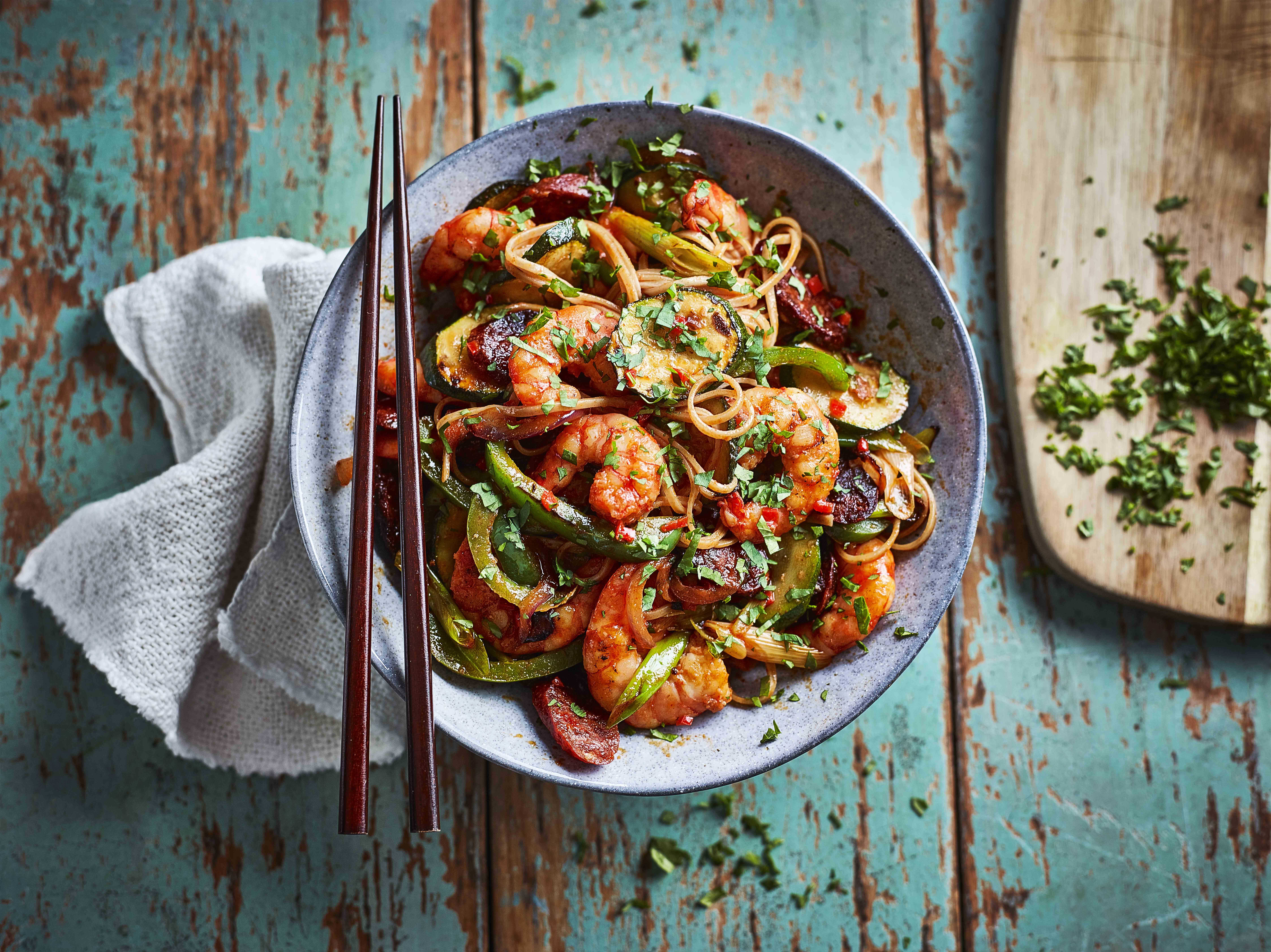 Prawn and Chorizo Stir Fry