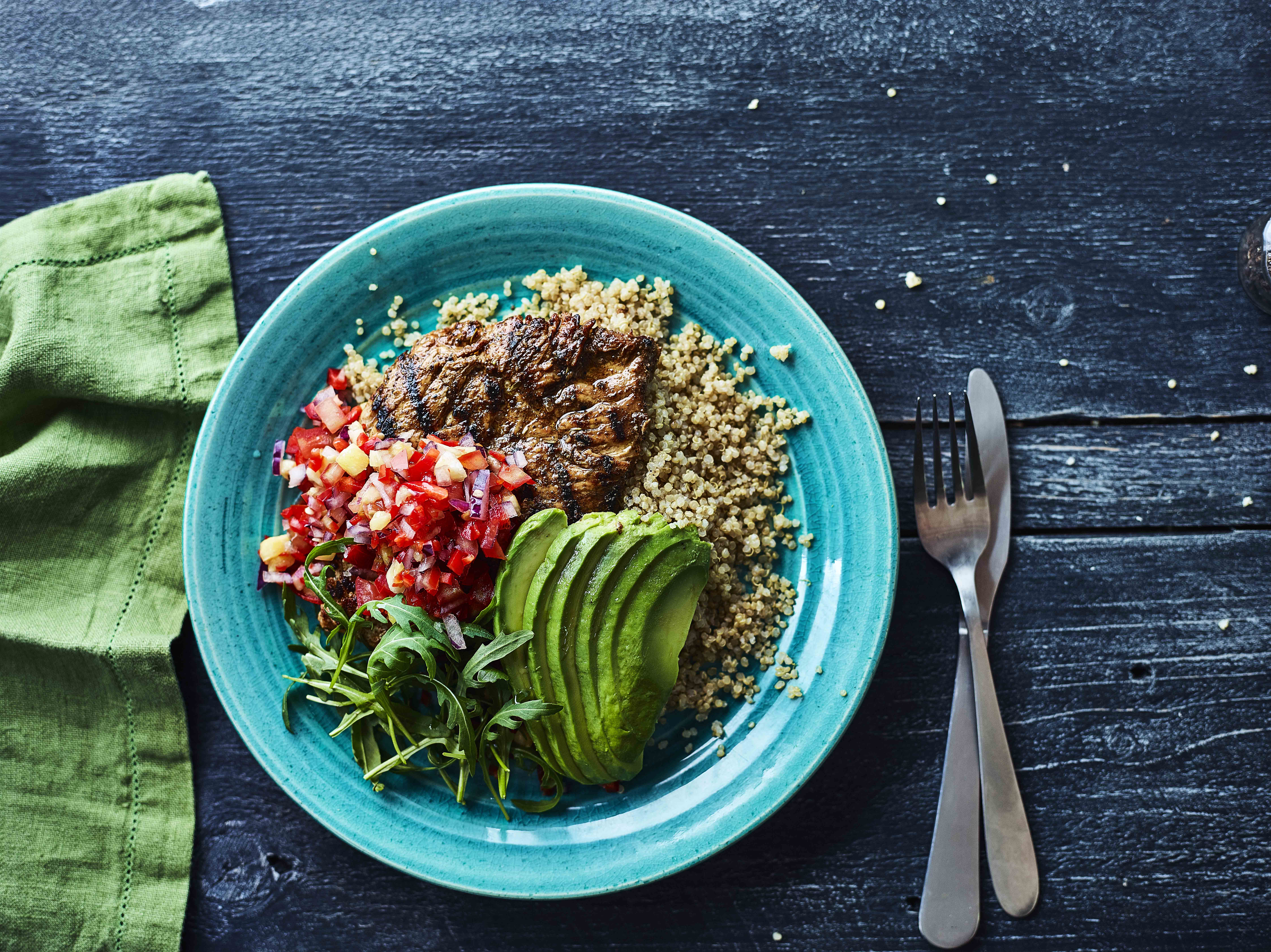 Quick Jerk Chicken with Pineapple Salsa