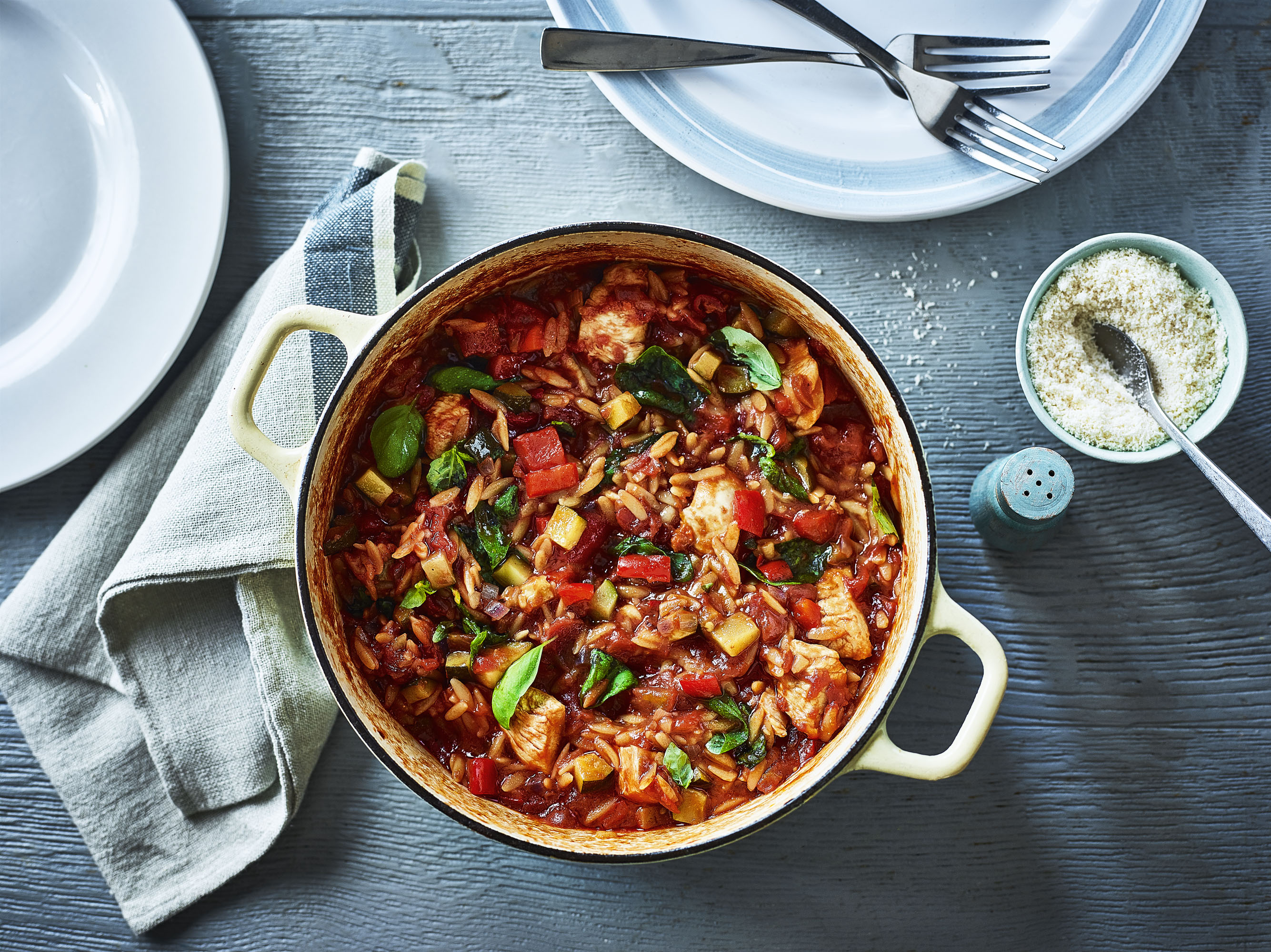One Pot Chicken with Orzo