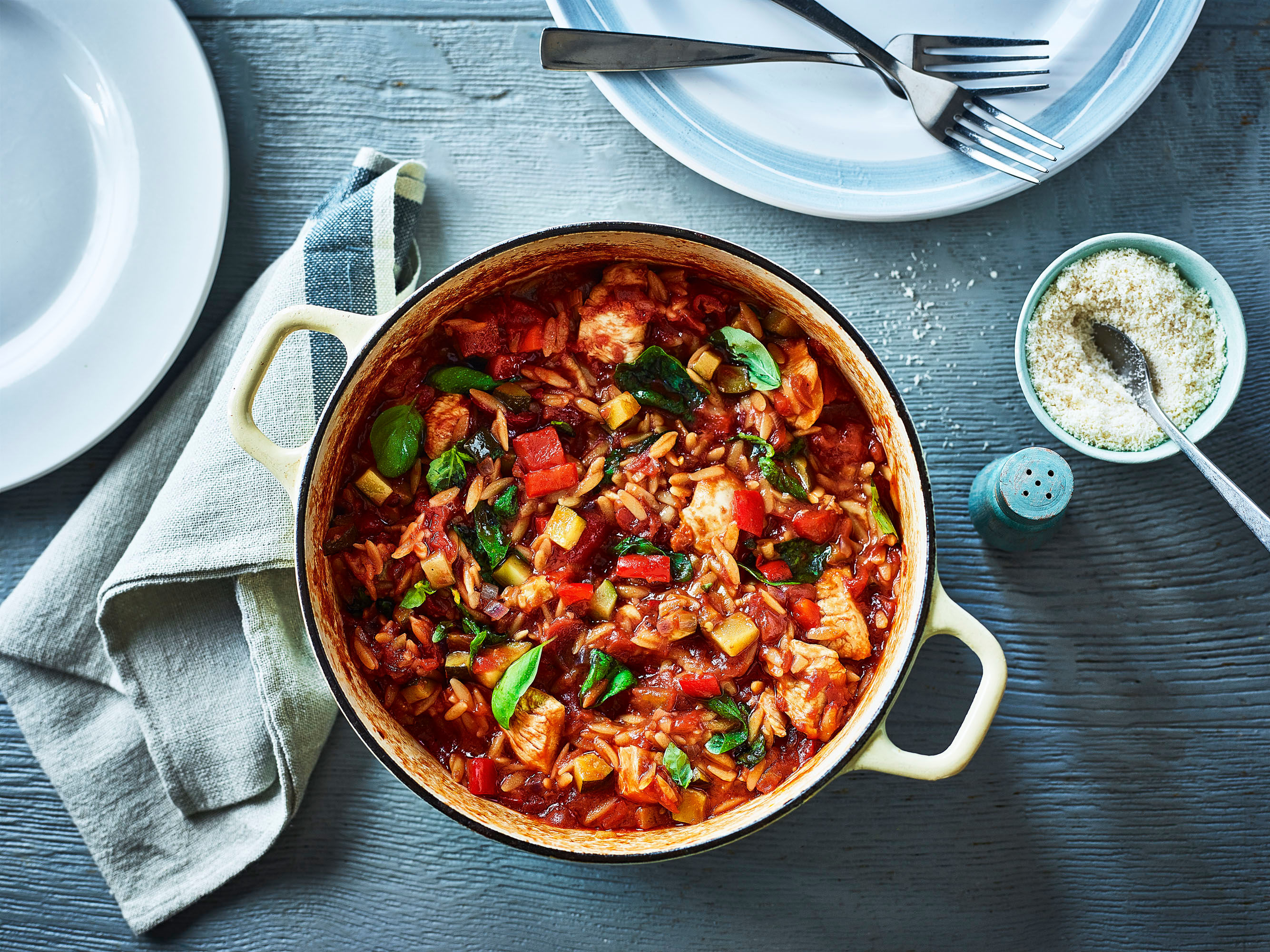 One Pot Chicken with Orzo