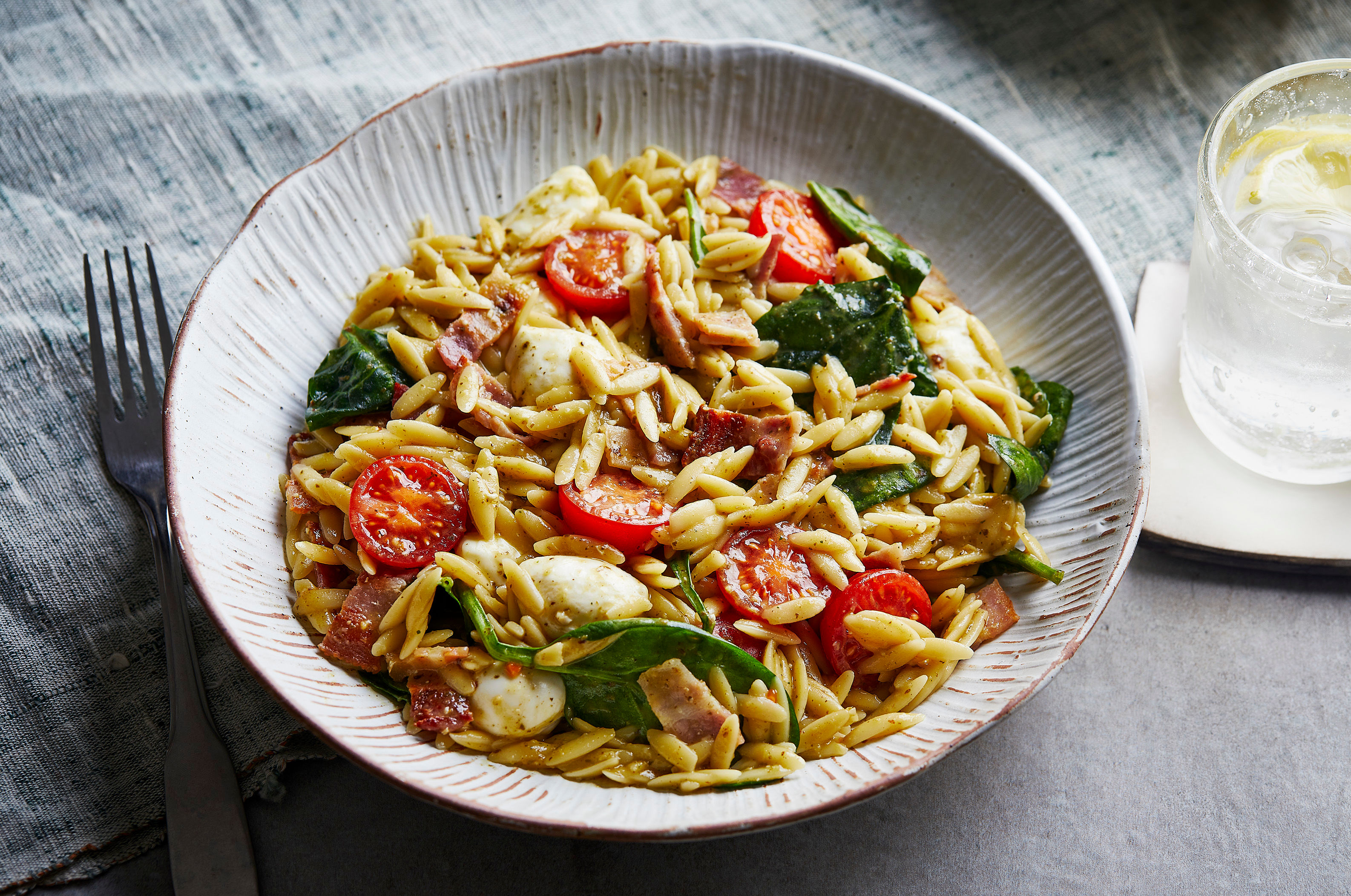 BLT Pesto Orzo Bowl