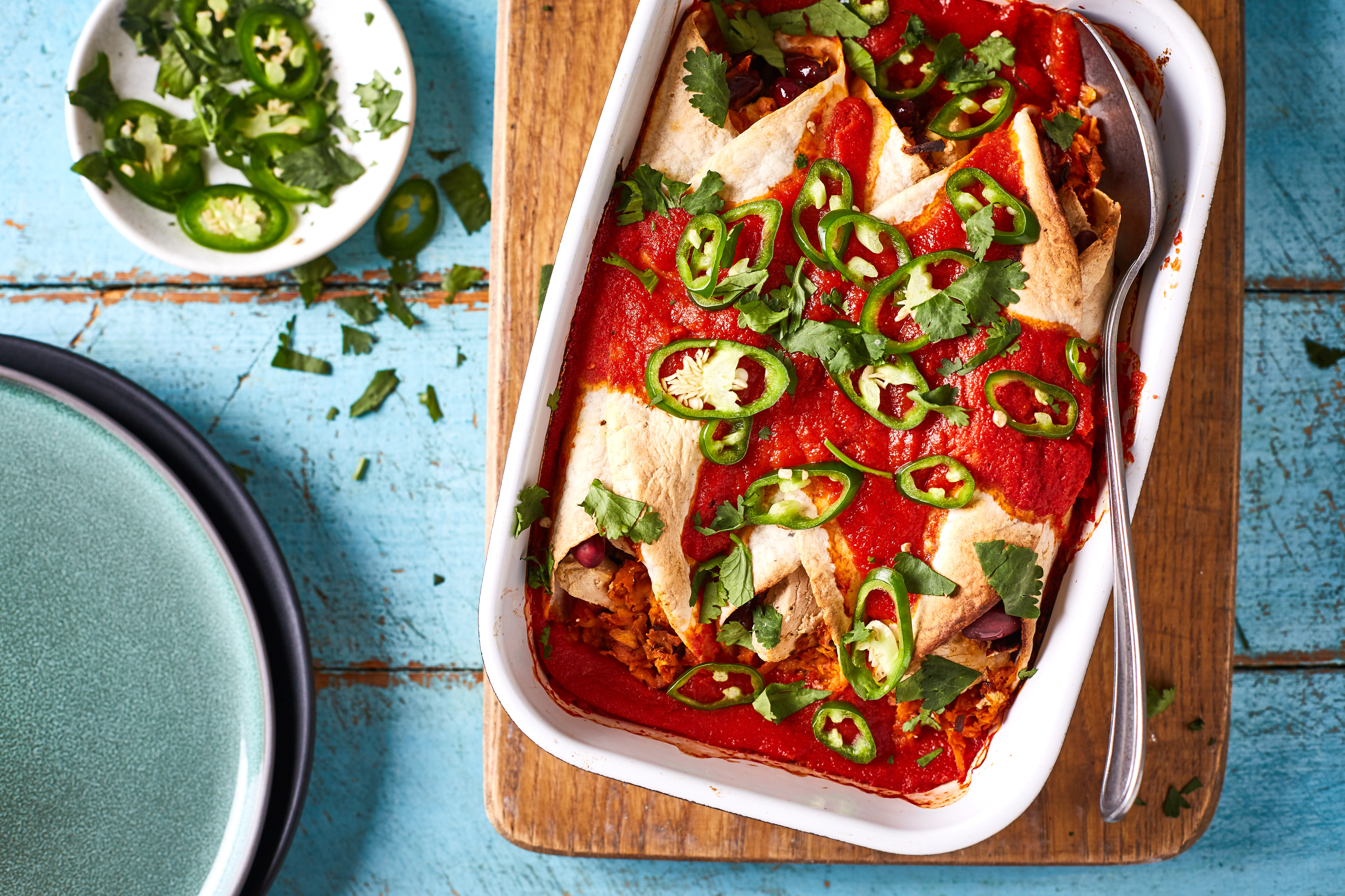 Smoky Bean Enchiladas