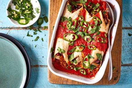 Smoky Bean Enchiladas
