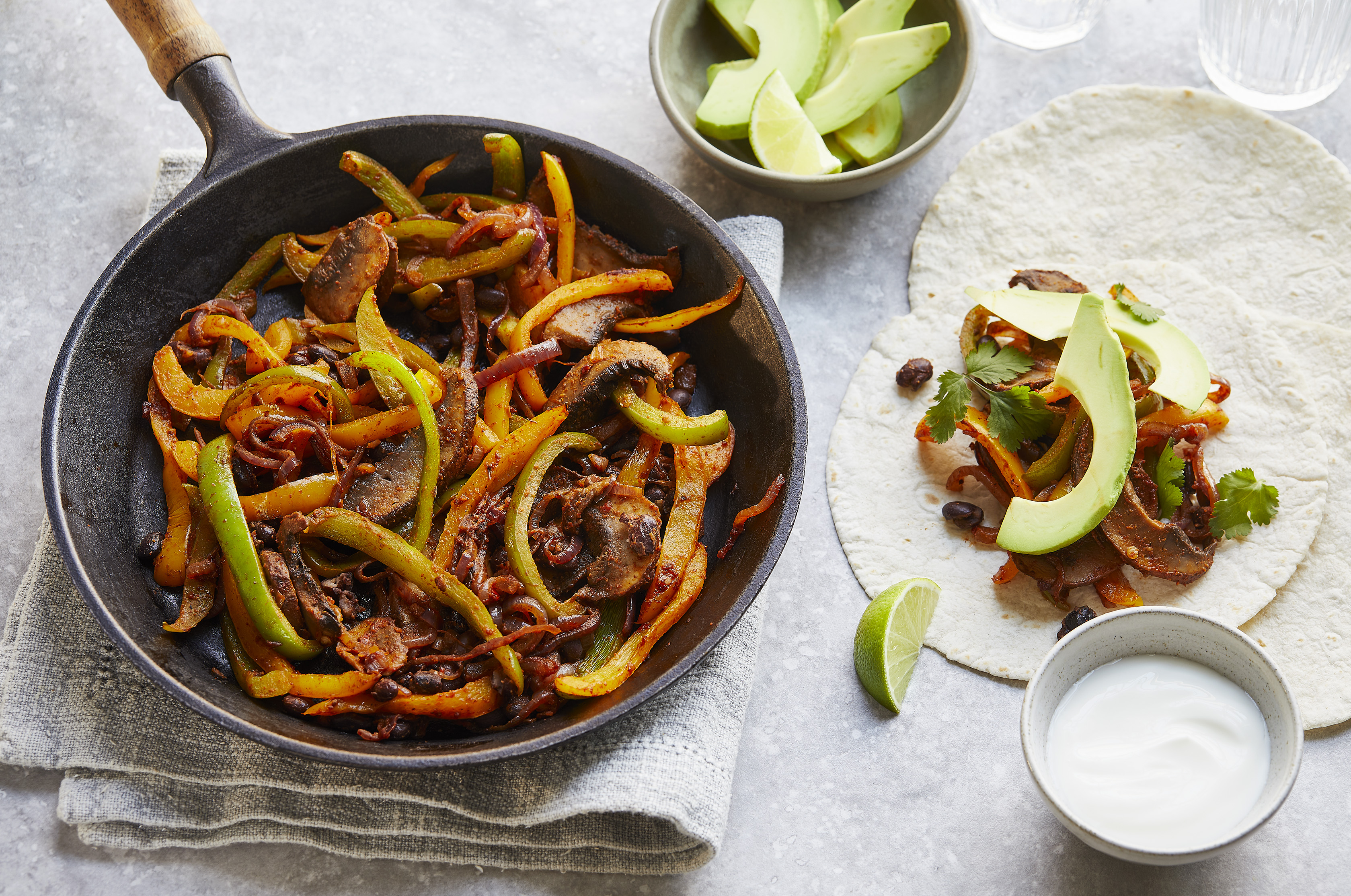 One Pan Veggie Fajitas