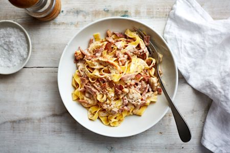 Quick Chicken and Ham Pasta