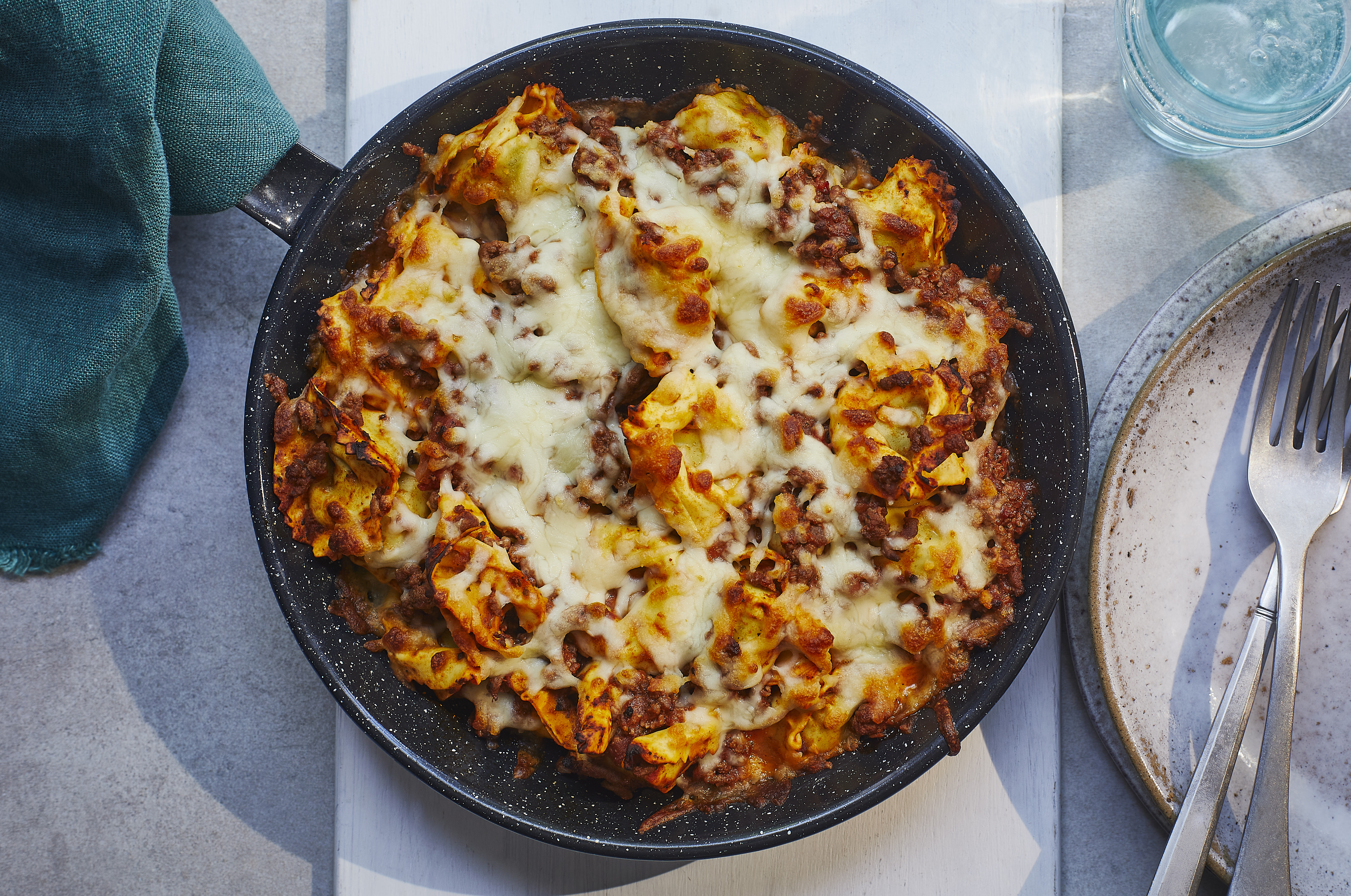 Quick Tortellini and Mince Bake
