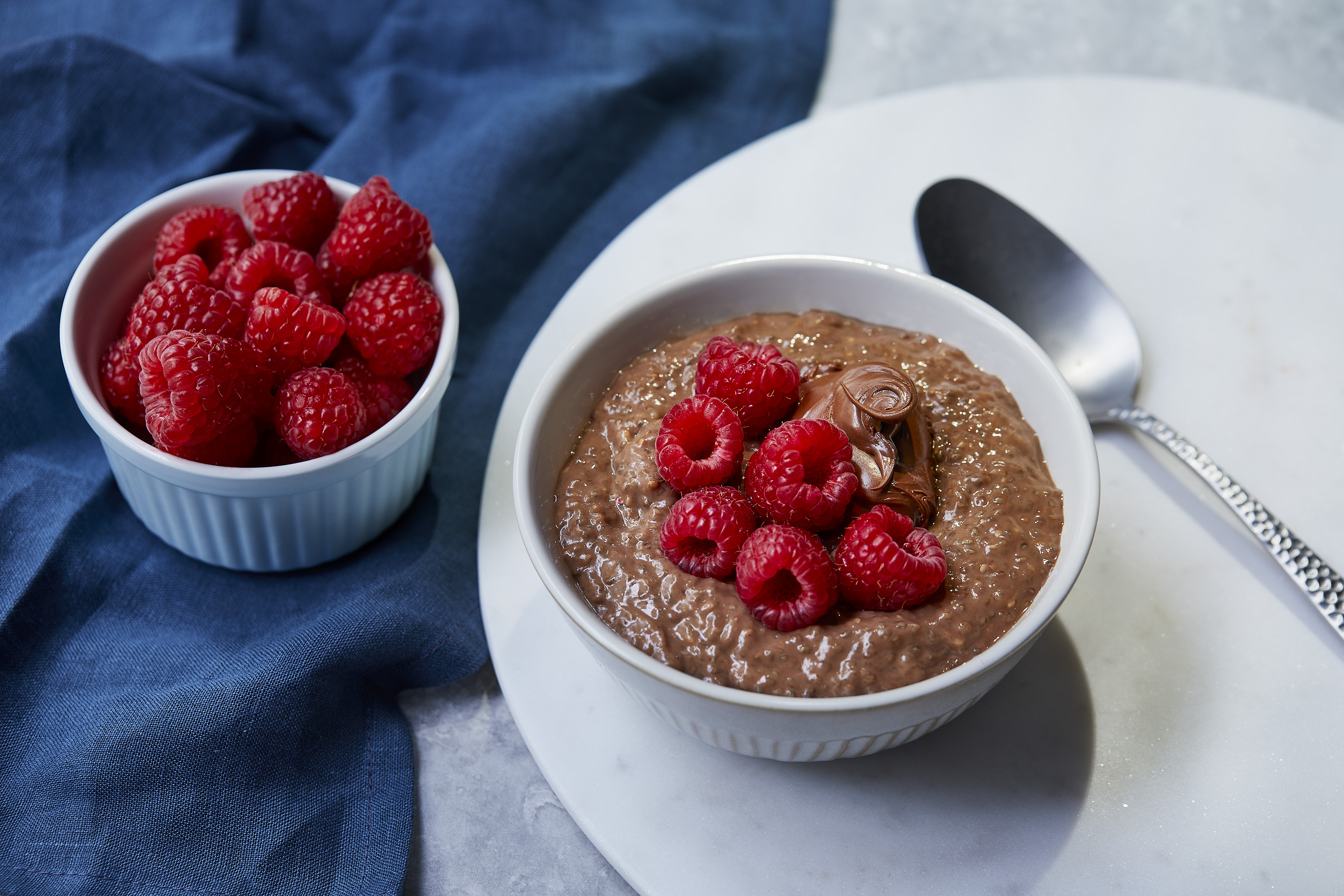 Chocolate and Raspberry Chia Bowl