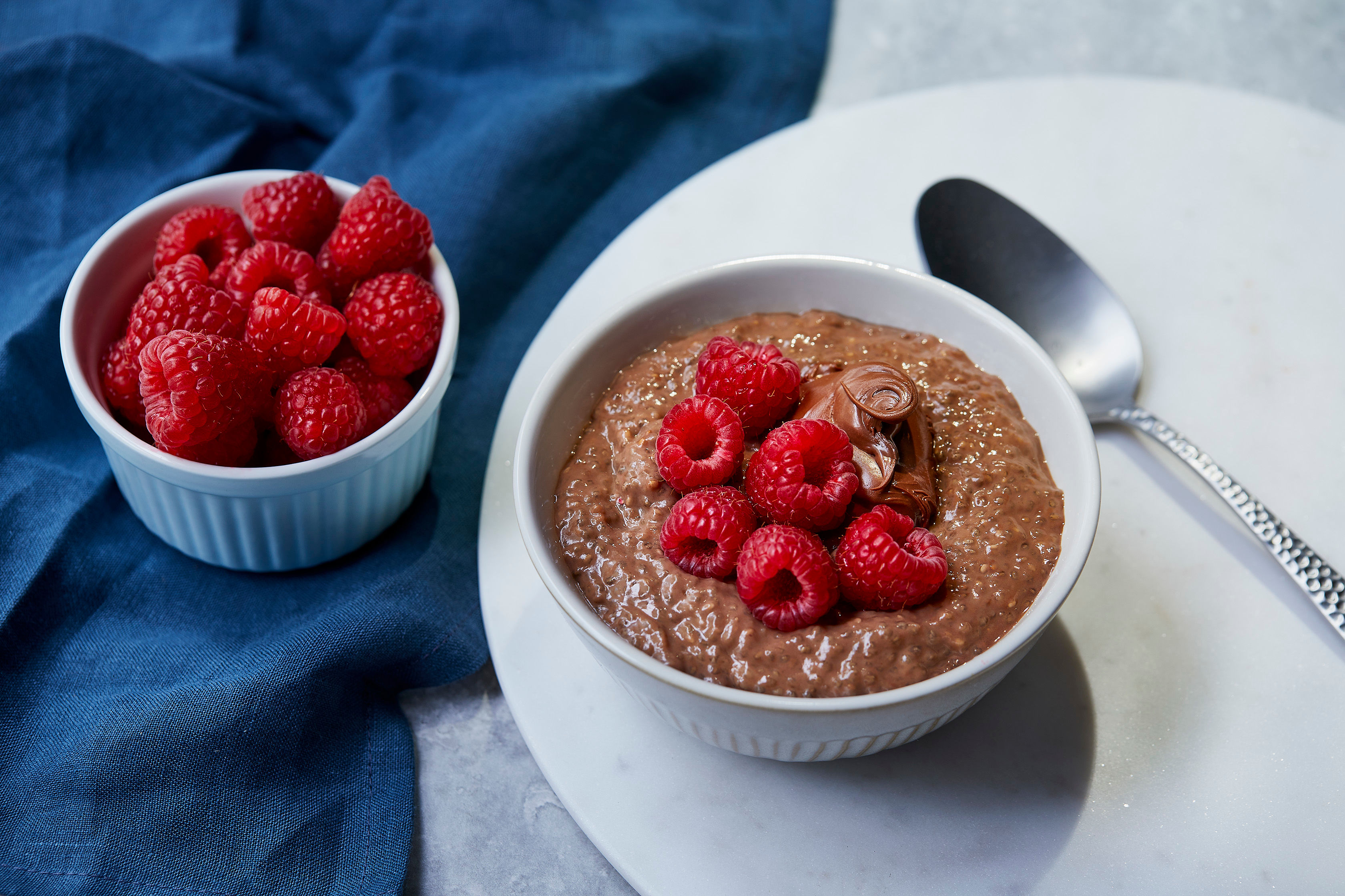 Chocolate and Raspberry Chia Bowl